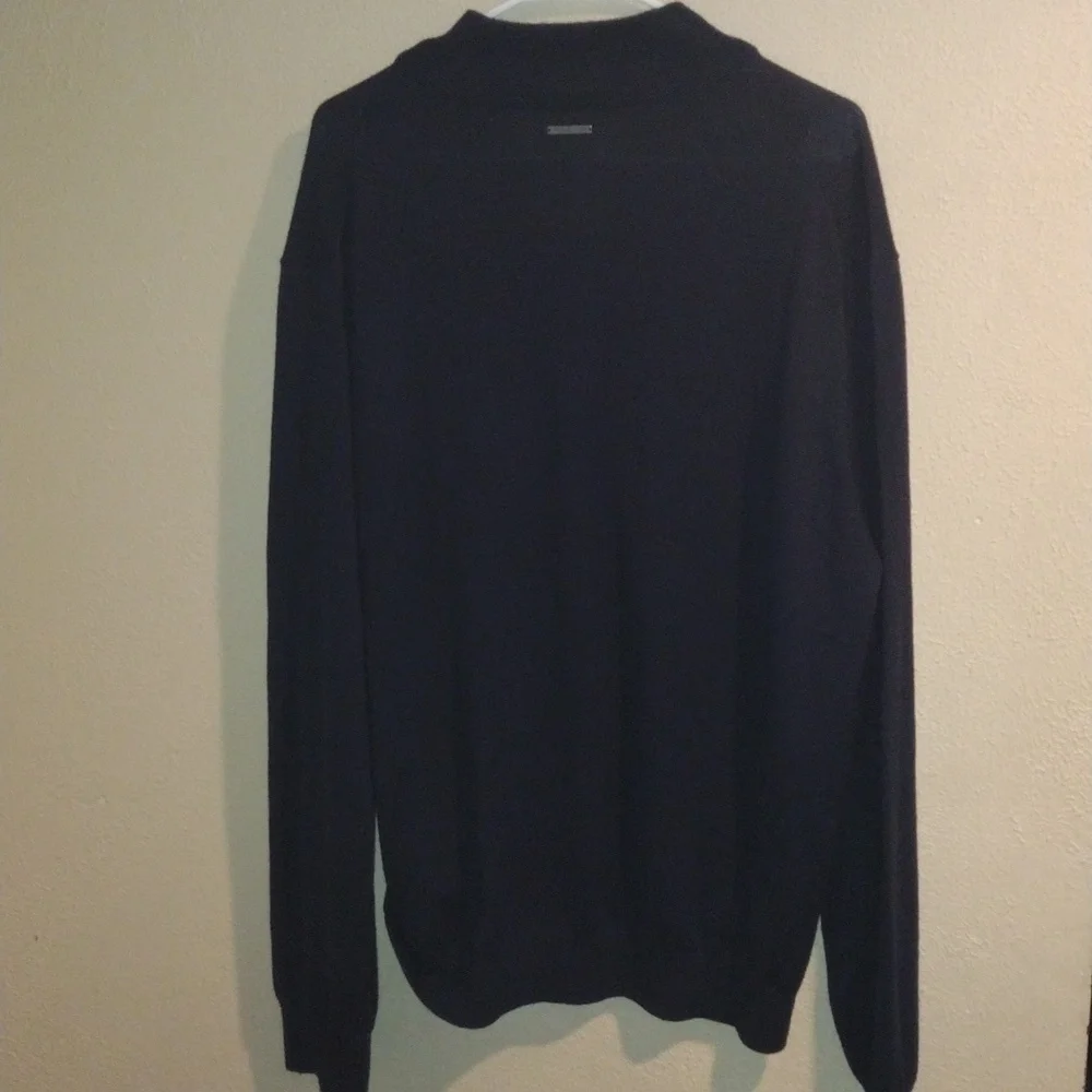 Michael Kors Full Zip Wool Blend Cardigan Sweater Button Pockets XXL